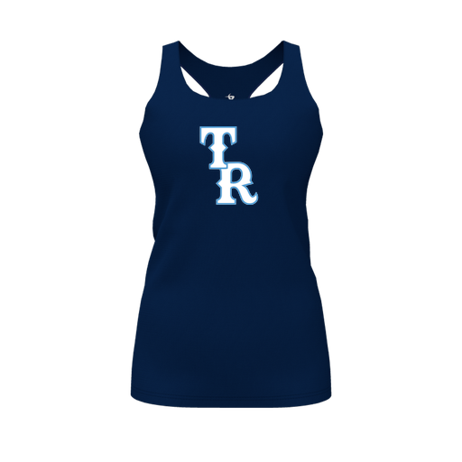 [FT0TRBNV-FYS-LOGO2] Decker Racerback Tank Top (Female Youth S, Navy, Logo 2)