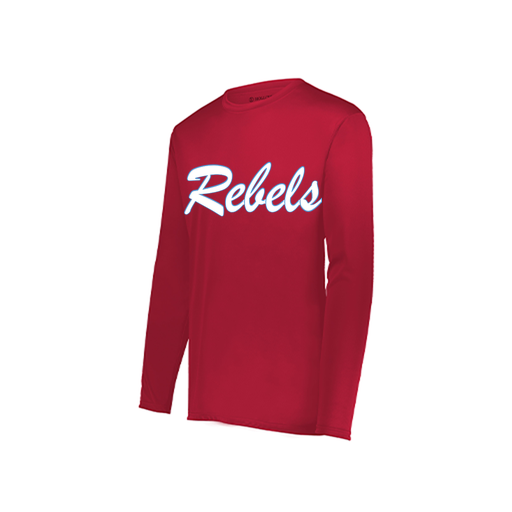 [222822.083.XS-LOGO1] Men's LS Smooth Sport Shirt (Adult XS, Red, Logo 1)