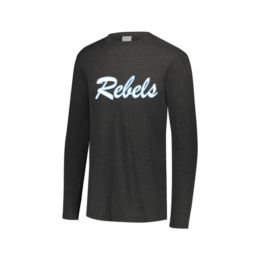 [FTLCUBBK-AXS-LOGO1] Decker Men's Tri-Blend T-Shirt - Long Sleeve (Adult XS, Black, Logo 1)
