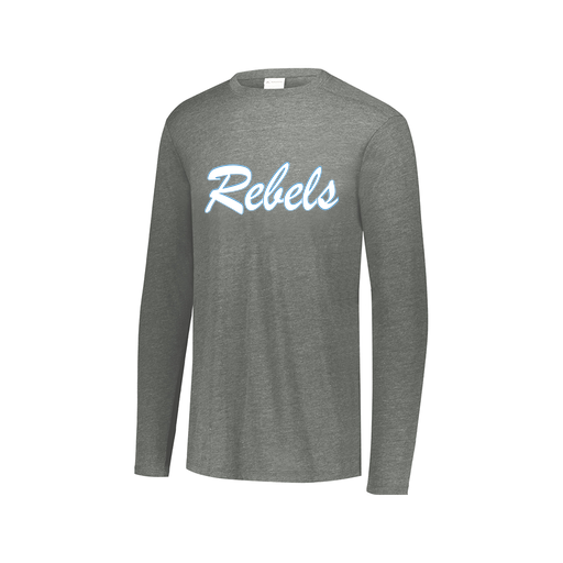 [FTLCUBGY-AXS-LOGO1] Decker Men's Tri-Blend T-Shirt - Long Sleeve (Adult XS, Gray, Logo 1)