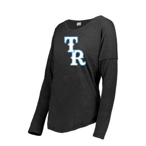 [FTLCUBBK-FAXS-LOGO2] Decker Women's Tri-Blend T-Shirt - Long Sleeve (Female Adult XS, Black, Logo 2)